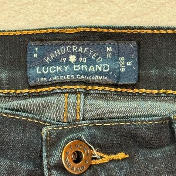 Lucky Brand Jeans‎ Womens 6/28 Blue Brooke Skinny Dark Mid Rise Stretch Denim - Picture 9 of 12